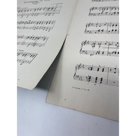 1902 Dreaming of You Waltzes Sheet Music by J D Fischer - Picture 5 of 11